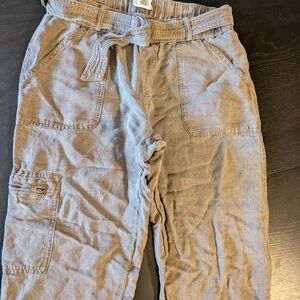 Nicole Miller Women's Linen Blend Cargo Pants
